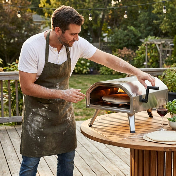 Propane Pizza Oven Designed for Outdoor Cooking, 16 Inch Stainless Steel, Rotating Stone, Quick Assembly