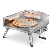 16 In. Propane Pizza Oven, Outdoor Pizza Oven in Stainless Steel, W/Rotating Pizza Stone — How It Works