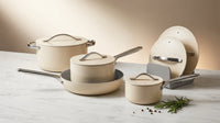 Cookware+ 8-Piece Ceramic Nonstick Cookware Set in Cream — Lifestyle