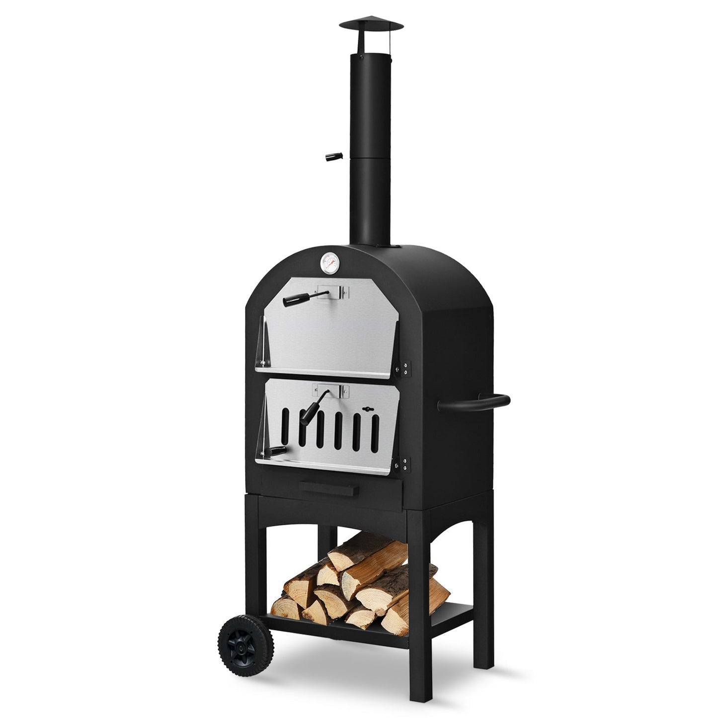 Portable Outdoor Pizza Oven with Stone & Waterproof Cover