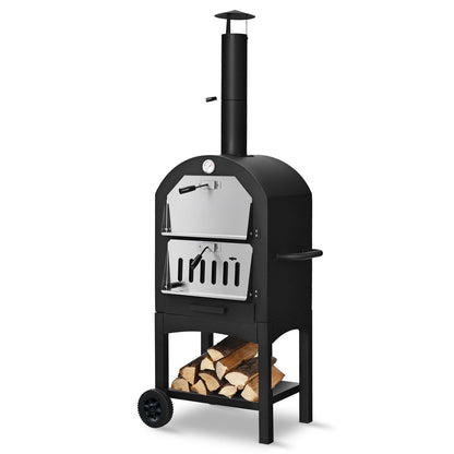 Portable Outdoor Pizza Oven with Stone & Waterproof Cover