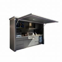 Outdoor Kitchen BBQ Pod Built for Luxury Entertaining, 304 Stainless Steel, Modular Design, Weather Shelter